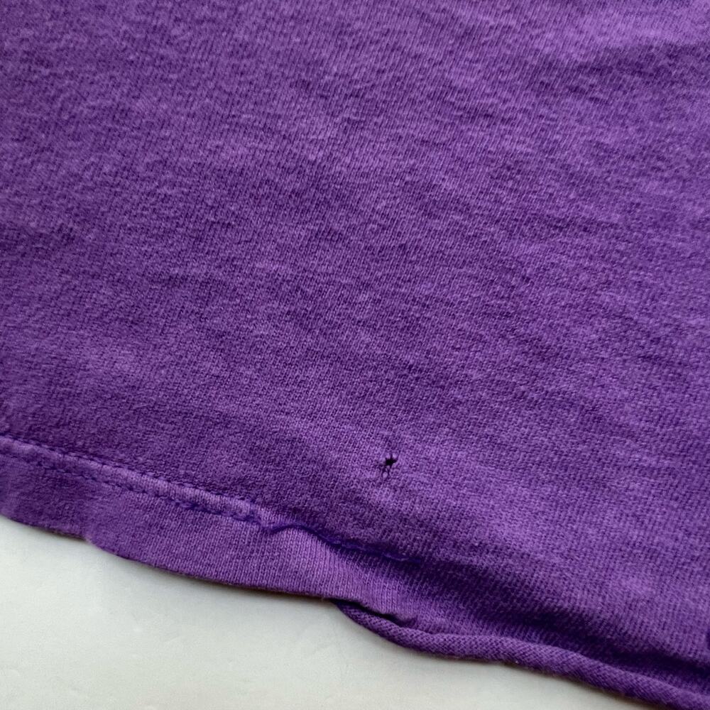 Vintage Champion USA Made Spellout Purple Script T Shirt Single Stitch Tee 80s - Picture 15 of 16